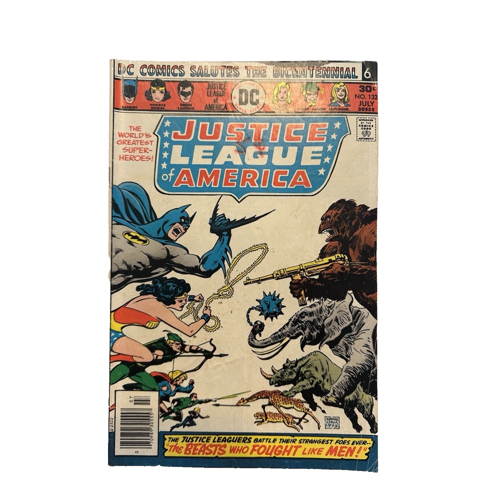 DC Comics, Justice League of America, Vol 17. #132 1976, Batman Green Arrow VTG